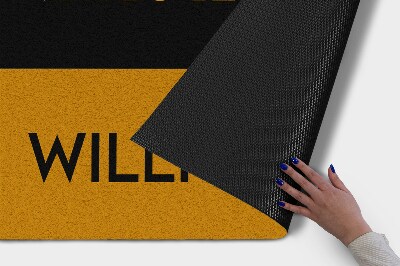 Tapete de entrada Bem-vindo, adeus