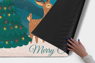 Wycieraczka pod drzwi Renifery Świąteczne