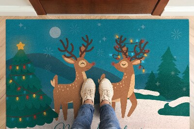 Wycieraczka pod drzwi Renifery Świąteczne