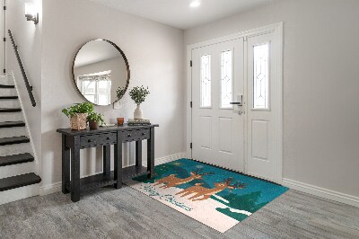 Wycieraczka pod drzwi Renifery Świąteczne