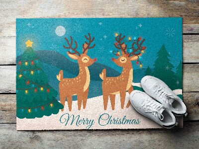 Wycieraczka pod drzwi Renifery Świąteczne