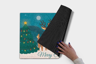 Wycieraczka pod drzwi Renifery Świąteczne