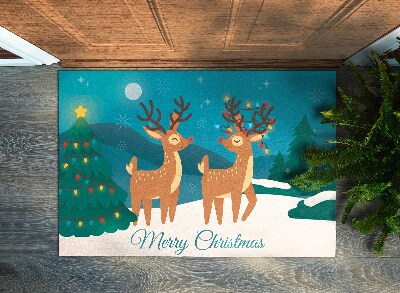 Wycieraczka pod drzwi Renifery Świąteczne