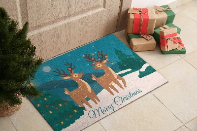 Wycieraczka pod drzwi Renifery Świąteczne