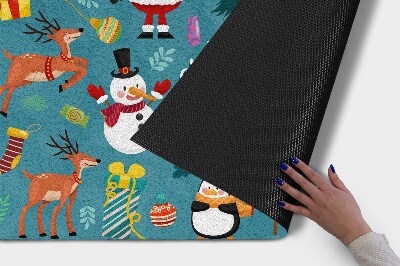 Wycieraczka pod drzwi Mikołaj Bałwan Święta