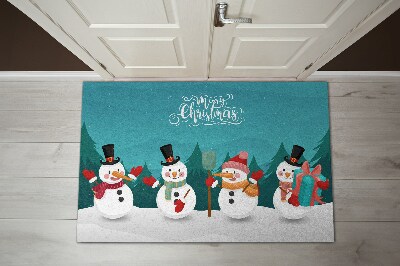 Wycieraczka pod drzwi Świąteczne Bałwanki