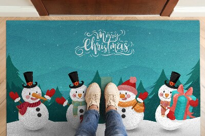 Wycieraczka pod drzwi Świąteczne Bałwanki