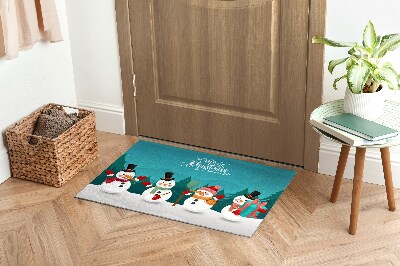 Wycieraczka pod drzwi Świąteczne Bałwanki
