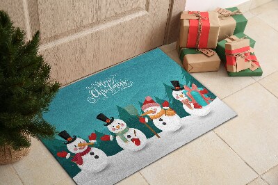 Wycieraczka pod drzwi Świąteczne Bałwanki