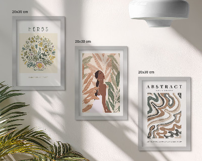 Conjunto de molduras com imagens Pôsteres minimalistas em tons pastel com estética boho