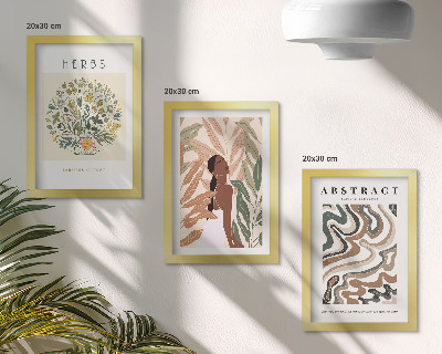 Conjunto de molduras com imagens Pôsteres minimalistas em tons pastel com estética boho