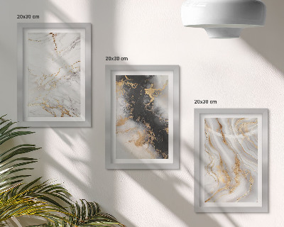 Conjunto de molduras com imagens Padrões abstratos em tons de branco e preto.