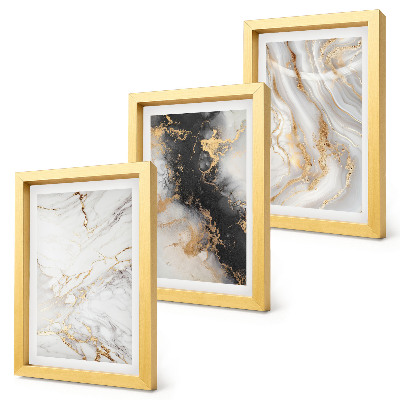 Conjunto de molduras com imagens Padrões abstratos em tons de branco e preto.
