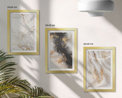 Conjunto de molduras com imagens Padrões abstratos em tons de branco e preto.