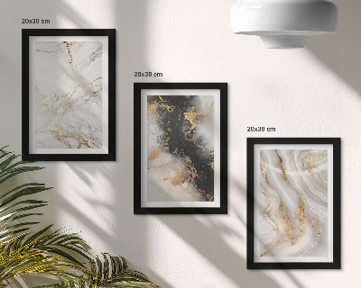 Conjunto de molduras com imagens Padrões abstratos em tons de branco e preto.
