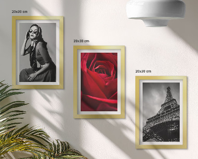 Conjunto de molduras com imagens Mulher parisiense com óculos cor-de-rosa e a Torre Eiffel.