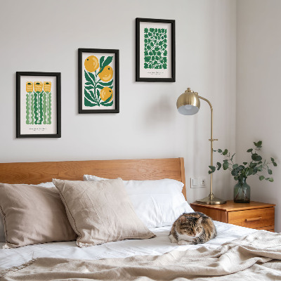 Conjunto de molduras com imagens Pôsteres com estampas de plantas, flores e folhas