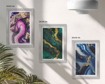 Conjunto de molduras com imagens Padrões abstratos em tons de rosa, verde e azul.