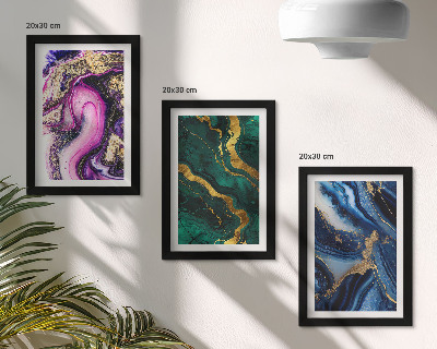 Conjunto de molduras com imagens Padrões abstratos em tons de rosa, verde e azul.