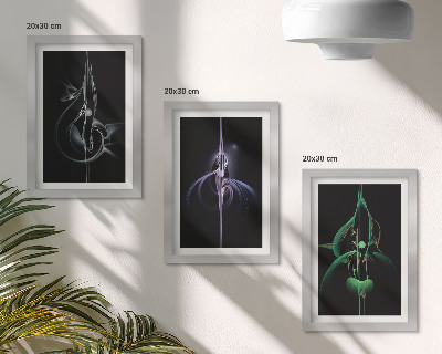 Conjunto de molduras com imagens Padrões abstratos em tons de preto e cor