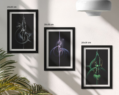 Conjunto de molduras com imagens Padrões abstratos em tons de preto e cor