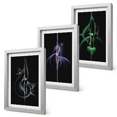 Conjunto de molduras com imagens Padrões abstratos em tons de preto e cor