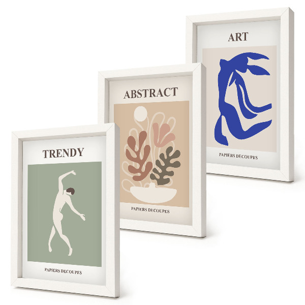 Conjunto de molduras com imagens Pôsteres com figuras e plantas estilosas de Henri Matisse