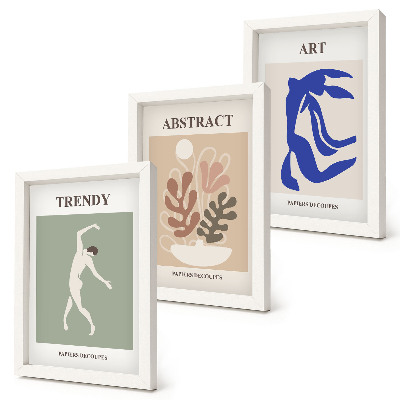 Conjunto de molduras com imagens Pôsteres com figuras e plantas estilosas de Henri Matisse
