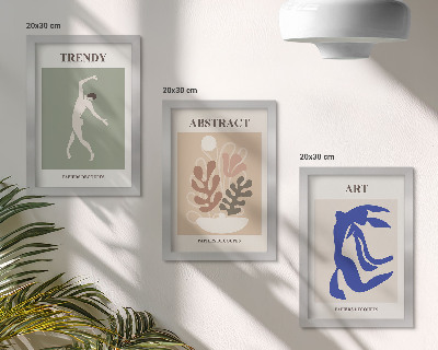Conjunto de molduras com imagens Pôsteres com figuras e plantas estilosas de Henri Matisse