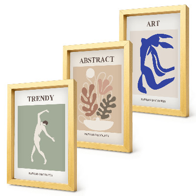 Conjunto de molduras com imagens Pôsteres com figuras e plantas estilosas de Henri Matisse