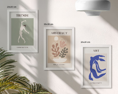 Conjunto de molduras com imagens Pôsteres com figuras e plantas estilosas de Henri Matisse