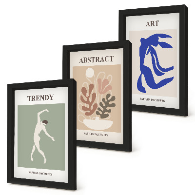 Conjunto de molduras com imagens Pôsteres com figuras e plantas estilosas de Henri Matisse