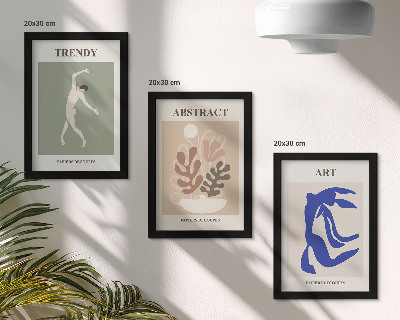 Conjunto de molduras com imagens Pôsteres com figuras e plantas estilosas de Henri Matisse