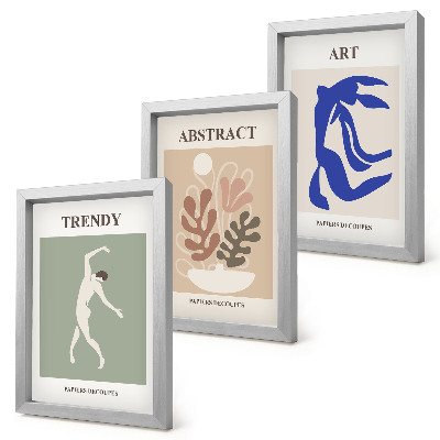 Conjunto de molduras com imagens Pôsteres com figuras e plantas estilosas de Henri Matisse