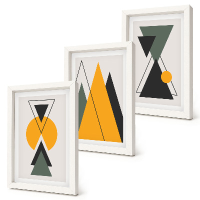 Conjunto de molduras com imagens Formas geométricas abstratas