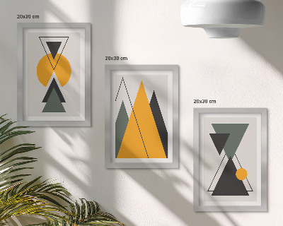 Conjunto de molduras com imagens Formas geométricas abstratas