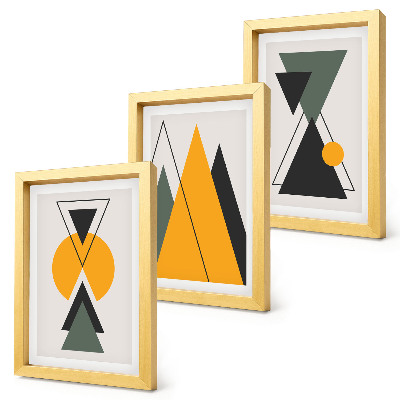 Conjunto de molduras com imagens Formas geométricas abstratas