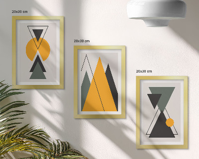 Conjunto de molduras com imagens Formas geométricas abstratas