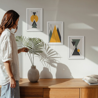 Conjunto de molduras com imagens Formas geométricas abstratas