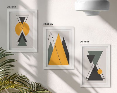 Conjunto de molduras com imagens Formas geométricas abstratas