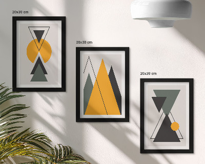 Conjunto de molduras com imagens Formas geométricas abstratas