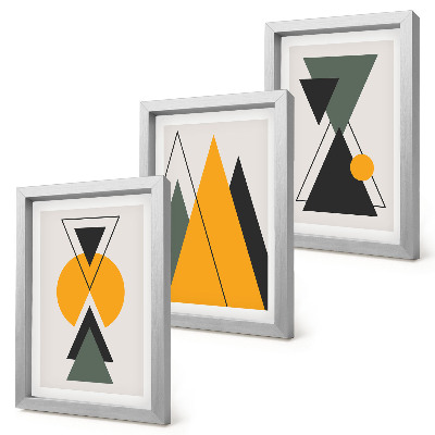 Conjunto de molduras com imagens Formas geométricas abstratas
