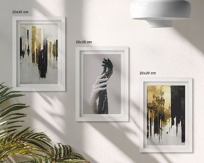 Conjunto de molduras com imagens Padrões abstratos de pintura e duas mãos