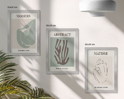 Conjunto de molduras com imagens Pinturas elegantes com motivos abstratos de Henri Matisse