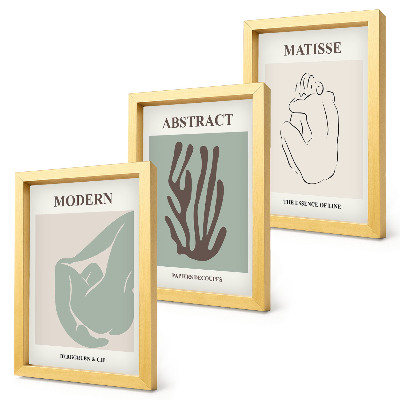 Conjunto de molduras com imagens Pinturas elegantes com motivos abstratos de Henri Matisse