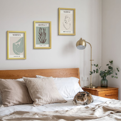 Conjunto de molduras com imagens Pinturas elegantes com motivos abstratos de Henri Matisse