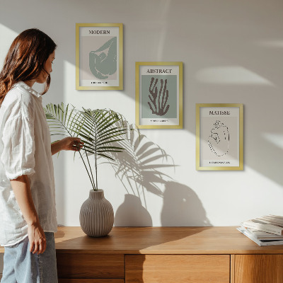 Conjunto de molduras com imagens Pinturas elegantes com motivos abstratos de Henri Matisse