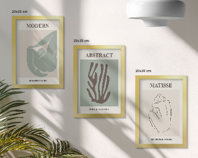 Conjunto de molduras com imagens Pinturas elegantes com motivos abstratos de Henri Matisse