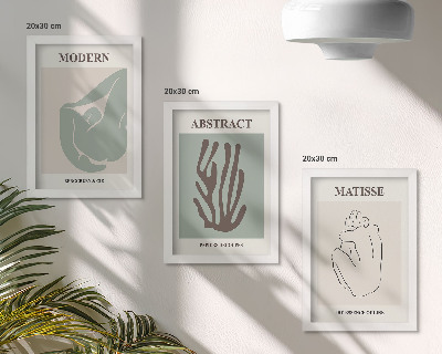 Conjunto de molduras com imagens Pinturas elegantes com motivos abstratos de Henri Matisse
