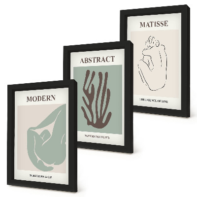 Conjunto de molduras com imagens Pinturas elegantes com motivos abstratos de Henri Matisse